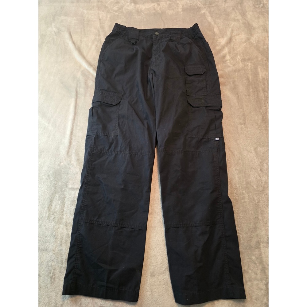 Propper Cargo Tactical Pants Mens 34/36 Black Ripstop Utility Work Trousers